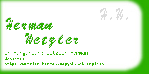 herman wetzler business card